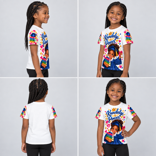 Knowledge is Power Tee for Young Girls