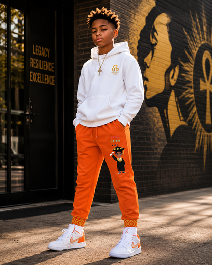 Future Legacy Proud HBCU Grad  Unisex Youth Joggers in Tangerine