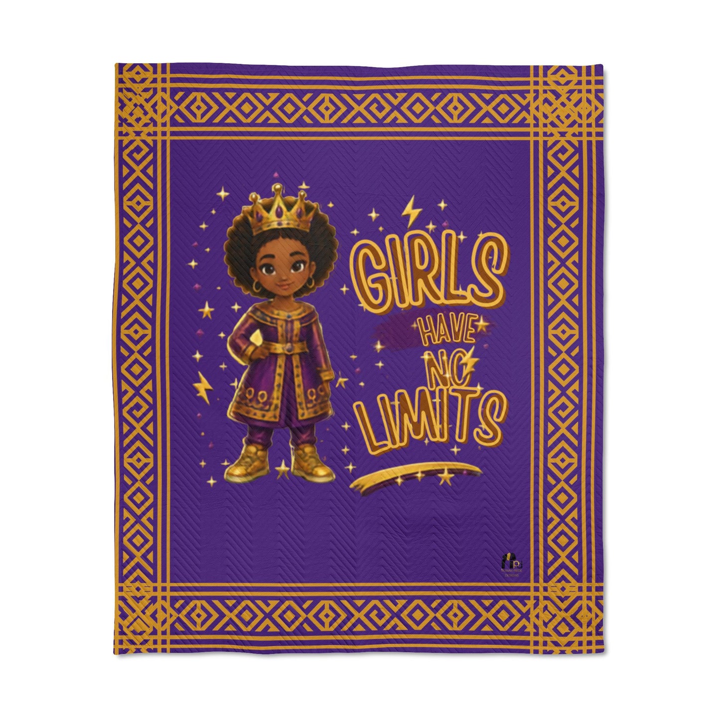 African Princess Quilted Throw Blanket