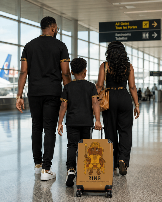 Kids Brown Prince Suitcase – Crowned Prince Travel Luggage