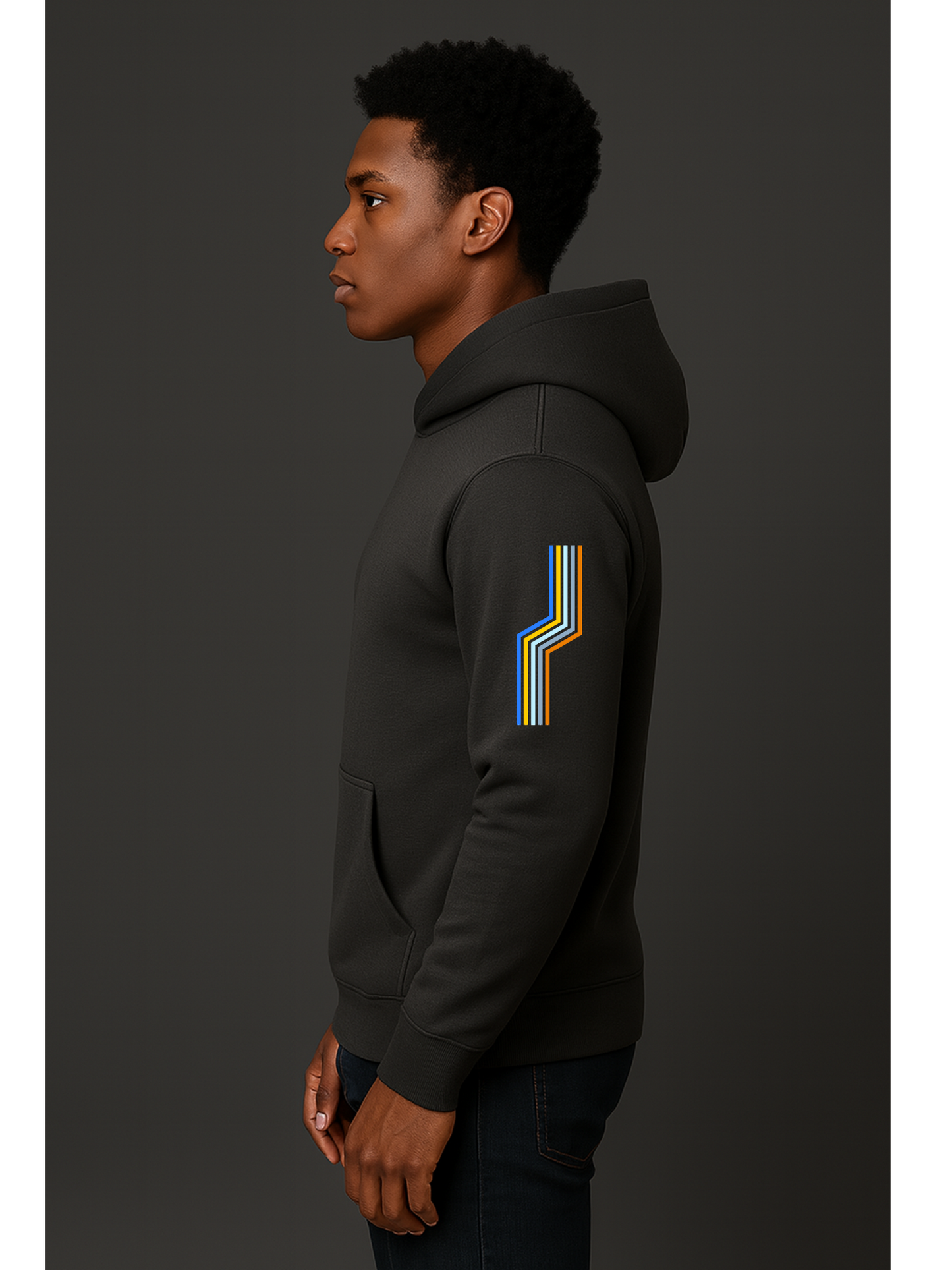 The Adidas Fleece Unisex Hoodie with Tribal Print & African Print Logo