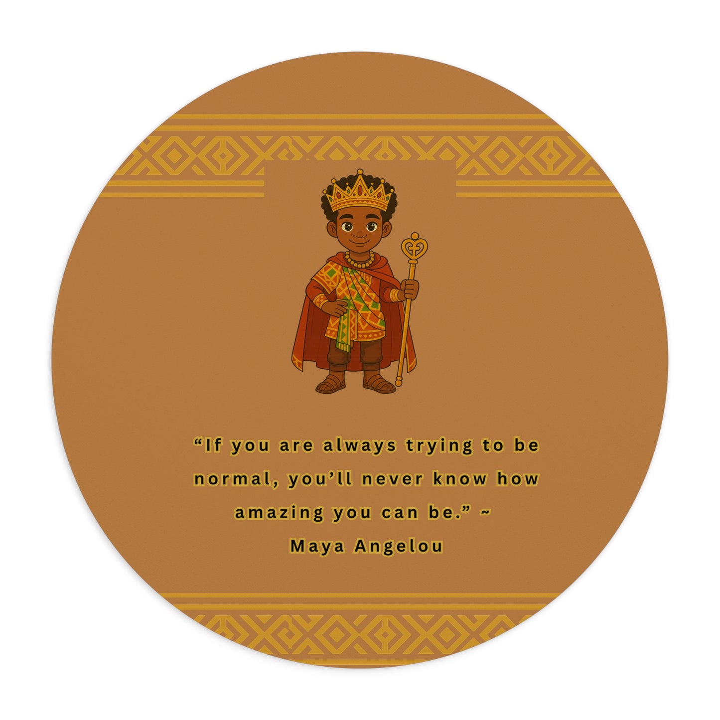 Royal Prince Mouse Pad – Bold African Prince Gaming & Office Desk Mat