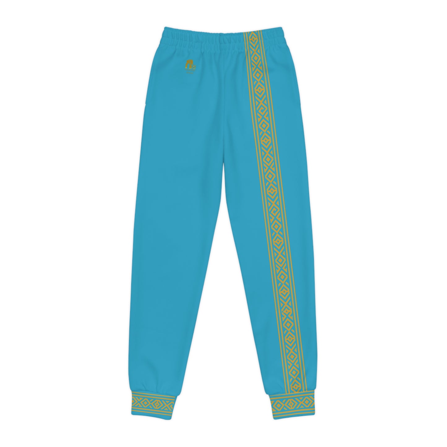 Nubian Pride Turquoise & Gold Tribal Unisex Joggers