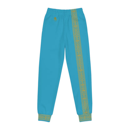 Nubian Pride Turquoise & Gold Tribal Unisex Joggers