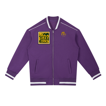 Icons of Heritage™ Contrast Piping Zip Unisex Bomber Jacket