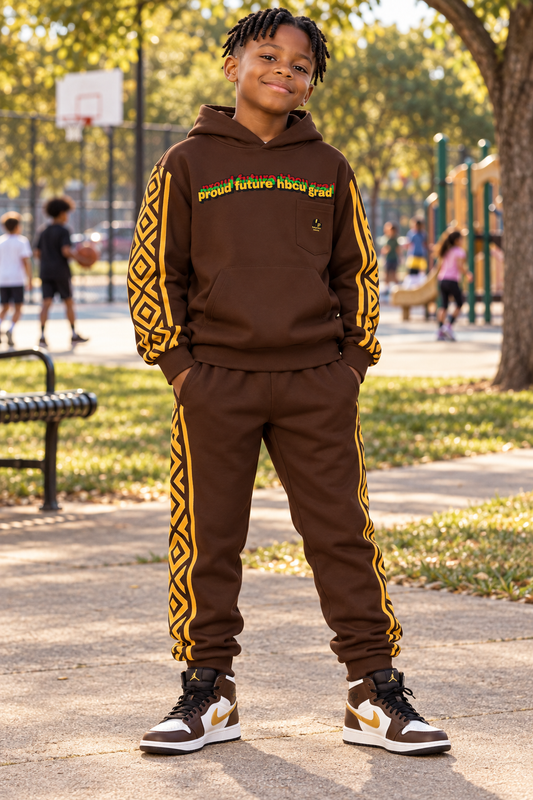 Proud Future HBCU Grad Unisex Hoodie in Brown