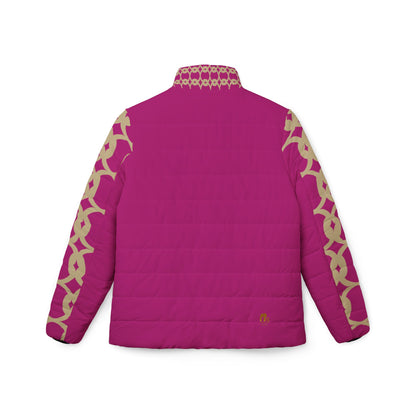 Circle of Unity – African Tribal Puffer Jacket for Women