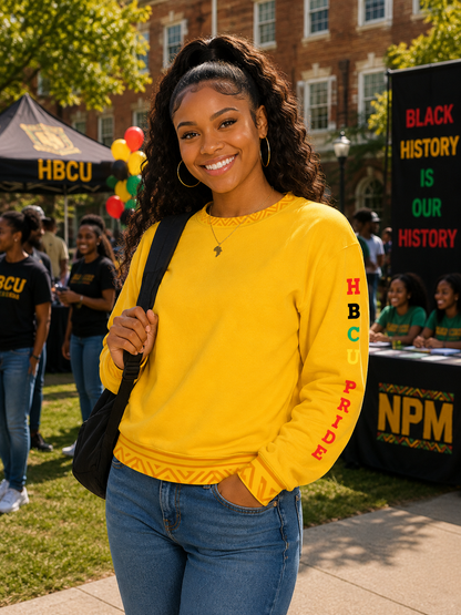 HBCU Pride Adult Unisex Sweatshirt in Yellow