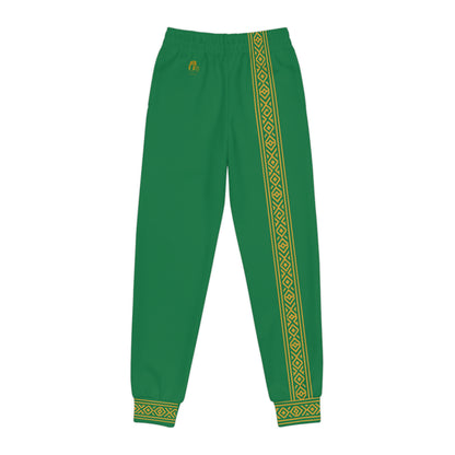 Nubian Pride Emerald Green & Gold Tribal Unisex Joggers