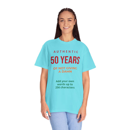 "Authentic 50 Years"  — "Print it your way" Personalized Graphic Tee