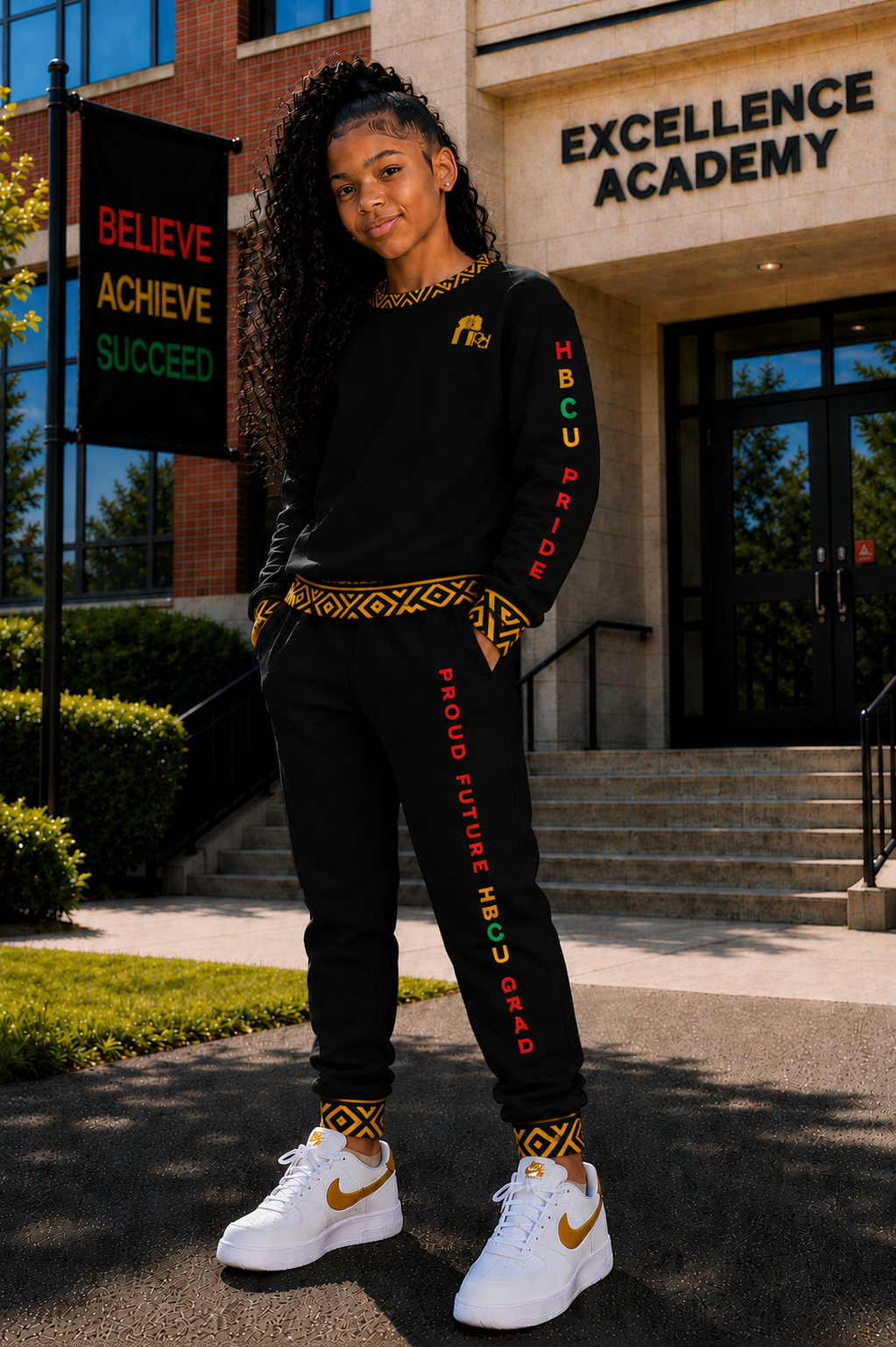 HBCU Pride Youth Unisex Sweatshirt in Black
