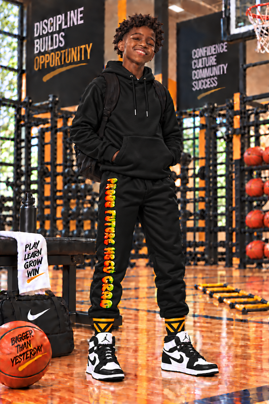 HBCU Unisex Graffiti Joggers in Black