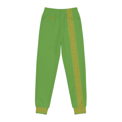 Nubian Pride Lime Green & Gold Tribal Unisex Joggers