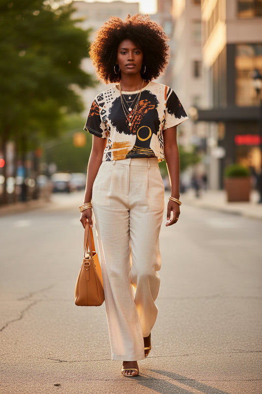 Crowned Roots Afro Queen Crop Top
