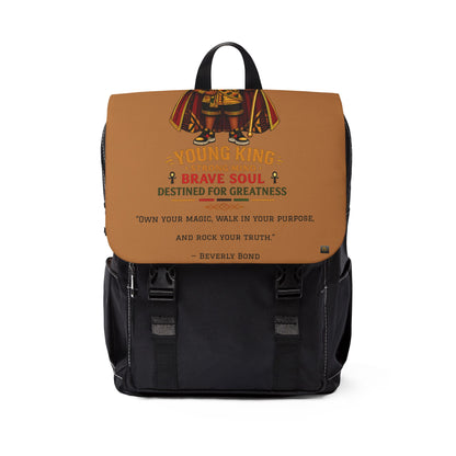 African Prince Backpack — Brown Casual Shoulder Bag