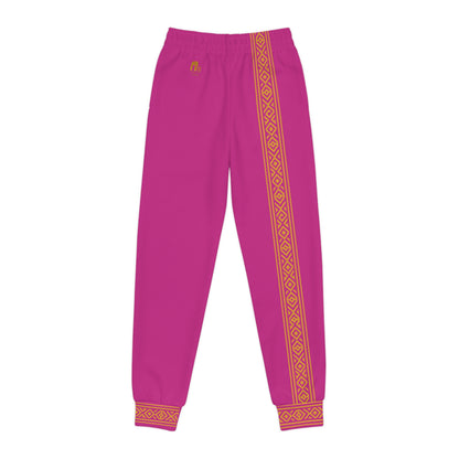Nubian Pride Fuschia & Gold Tribal Unisex Joggers