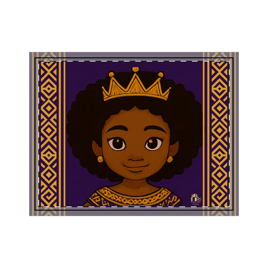 “Little Queen” Cotton Pillow Sham – A Regal, Comforting Accent for Black Girls’ Spaces