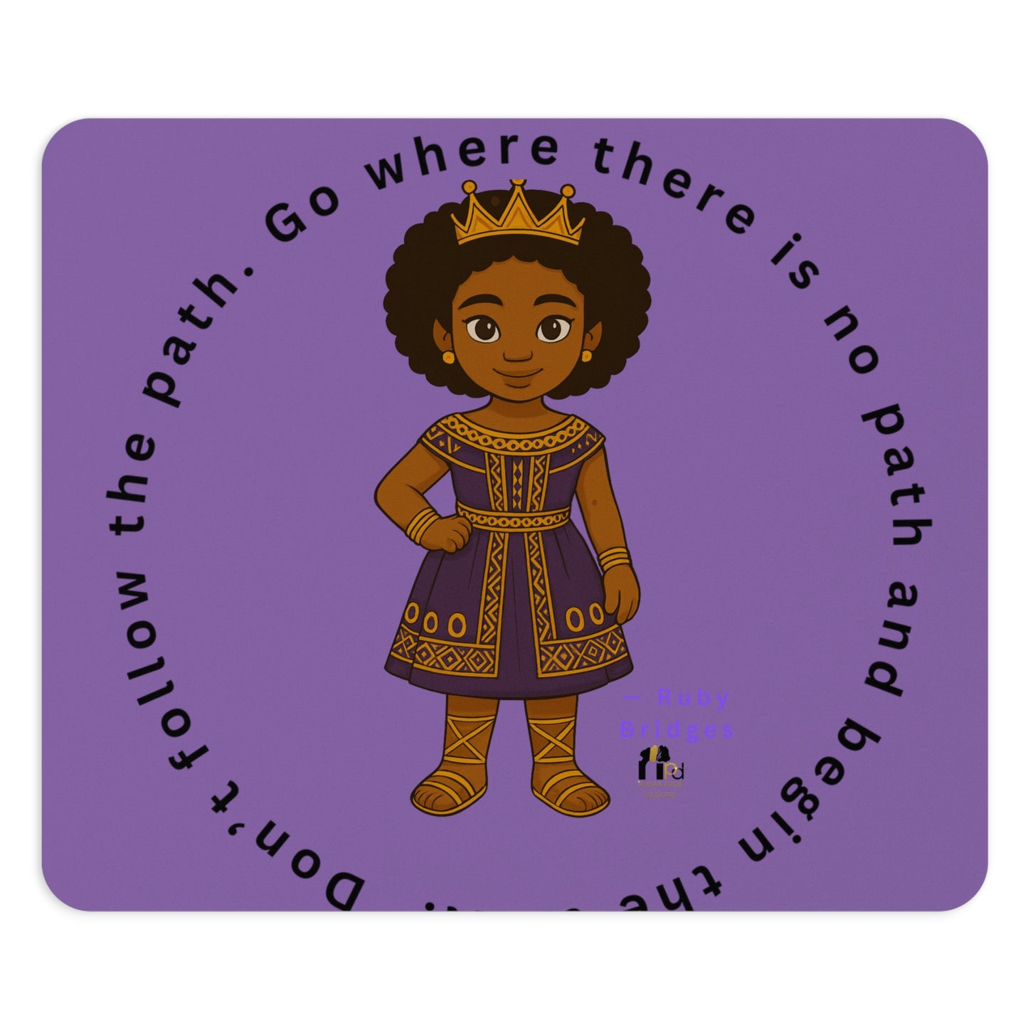 Afro Queen Mouse Pad — Inspiring Desk Mousepad for Black Girls