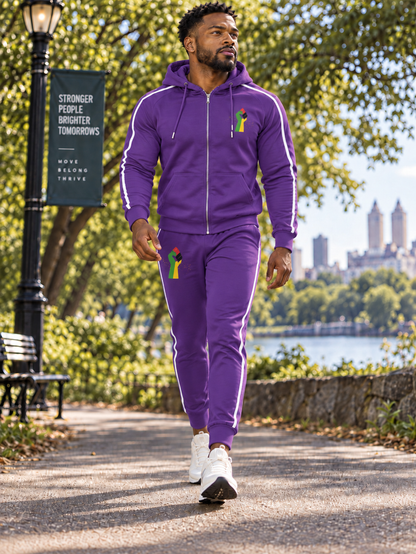 Pan-African Track Pants in Purple