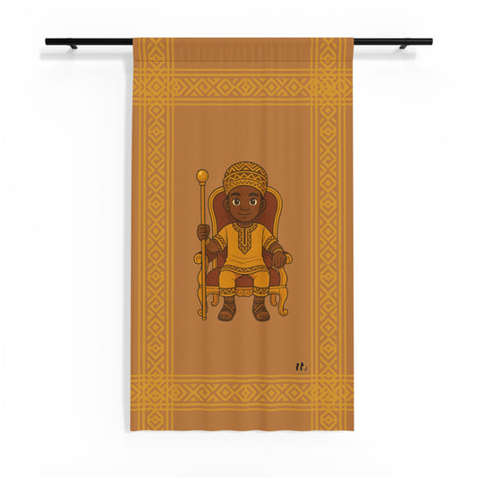 Prince Royalty Sheer Curtain – African Prince Earth-Tone Window Panel