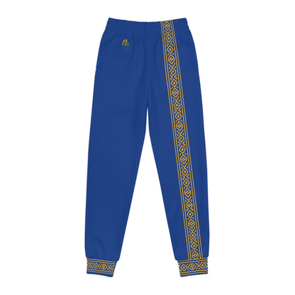 Nubian Pride Blue & Gold Tribal Unisex Joggers