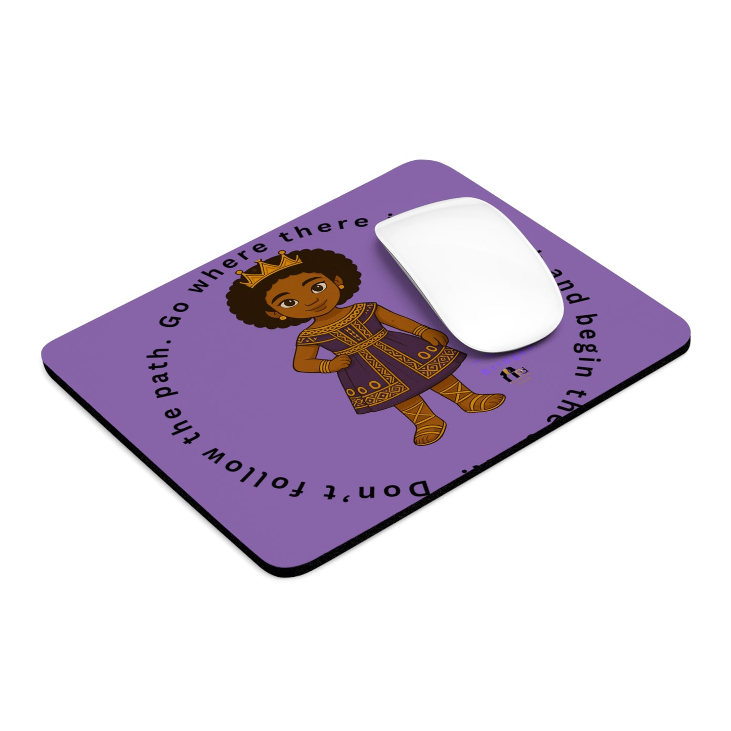 Afro Queen Mouse Pad — Inspiring Desk Mousepad for Black Girls