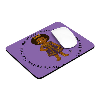 Afro Queen Mouse Pad — Inspiring Desk Mousepad for Black Girls