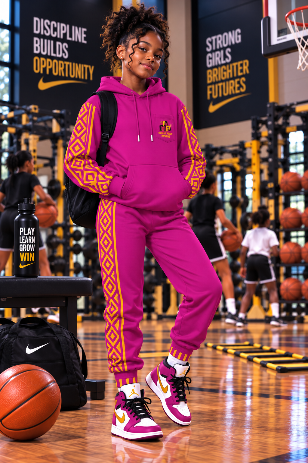 Trailblazers Unisex Hoodie in Fuschia