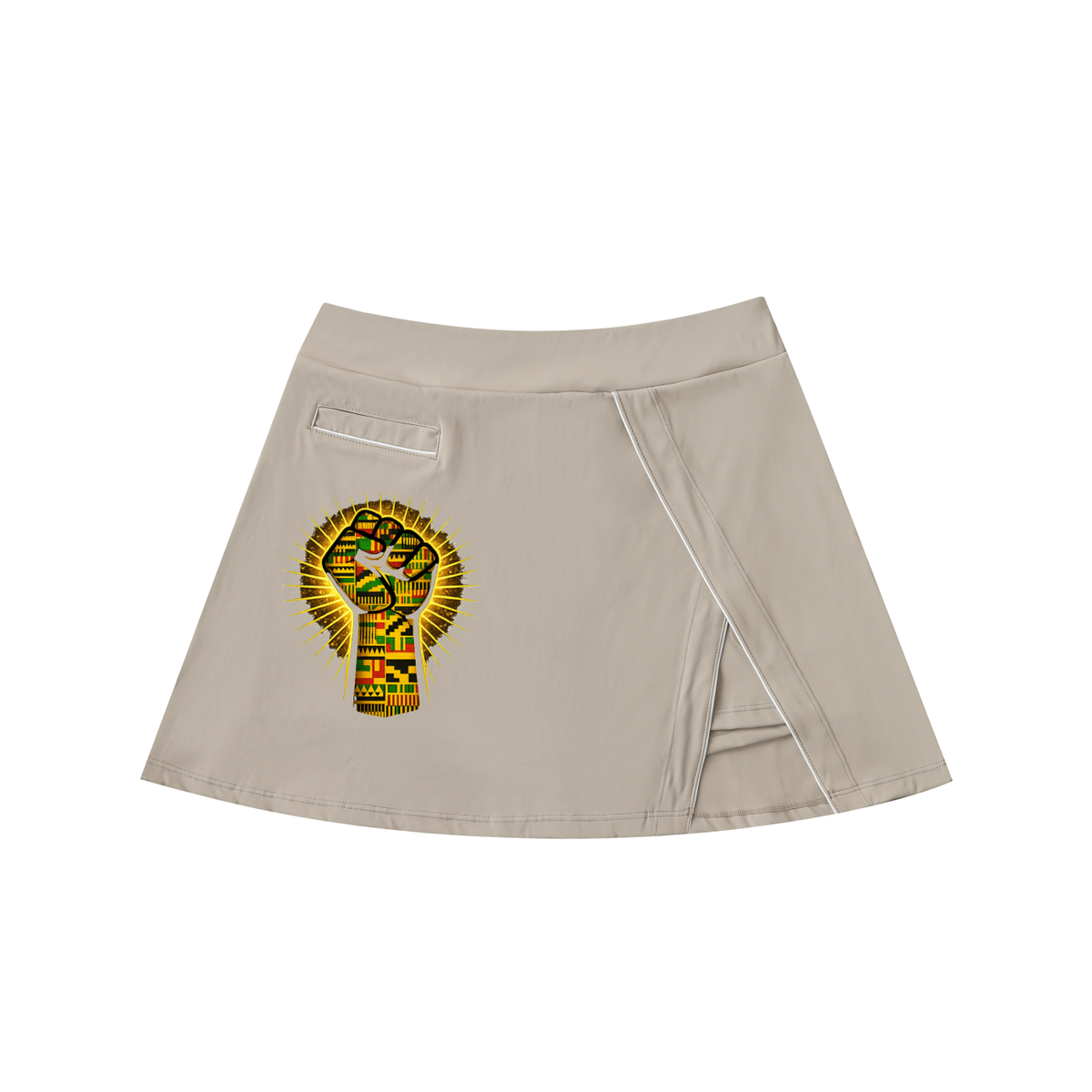 Raised in Culture Statement High-Waist Pocketed A-Line Skirt