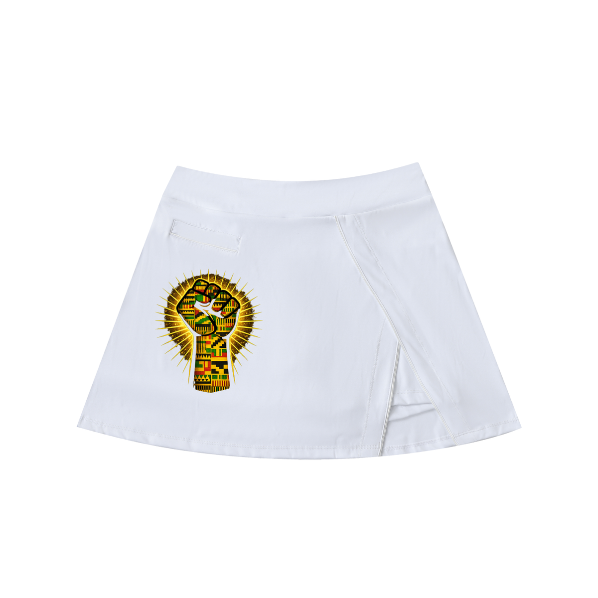 Raised in Culture Statement High-Waist Pocketed A-Line Skirt