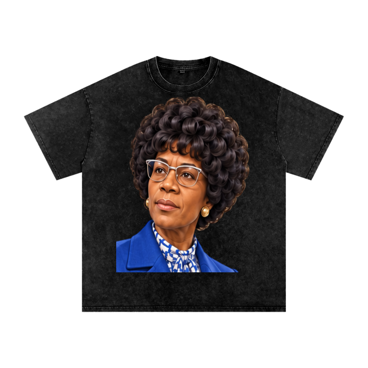 Shirley Chisholm Oversized Snow Washed Unisex Tee