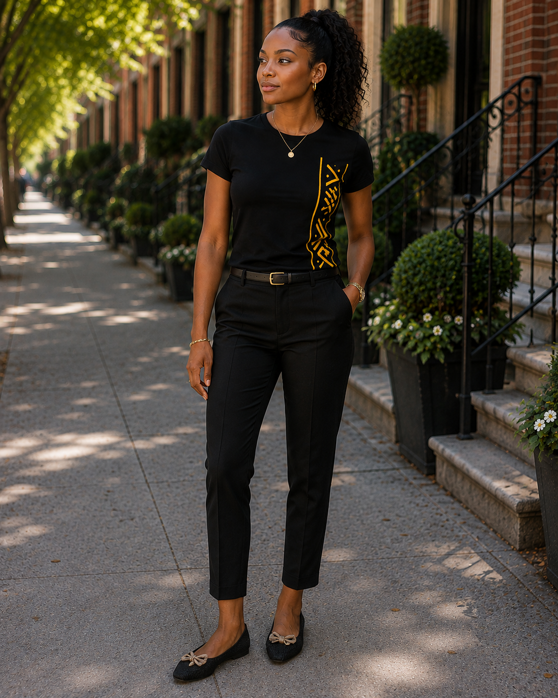 Tribal Stripe Power Tee for Women