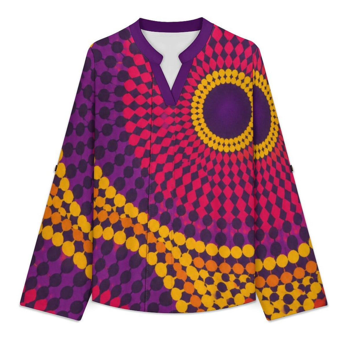 Mosaic Motif Womens Blouse