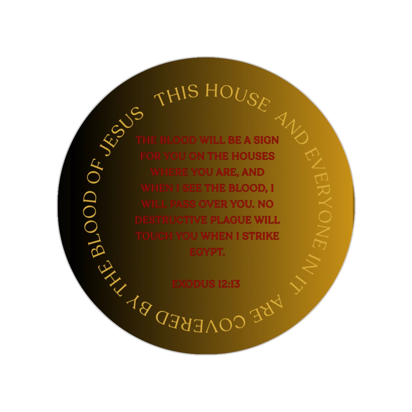 Covered Round (Transparent, Weatherproof) Outdoor Sticker for home