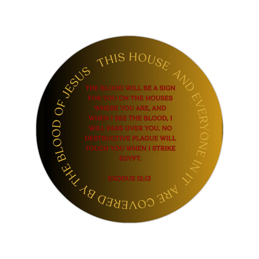 Covered Round (Transparent, Weatherproof) Outdoor Sticker for home
