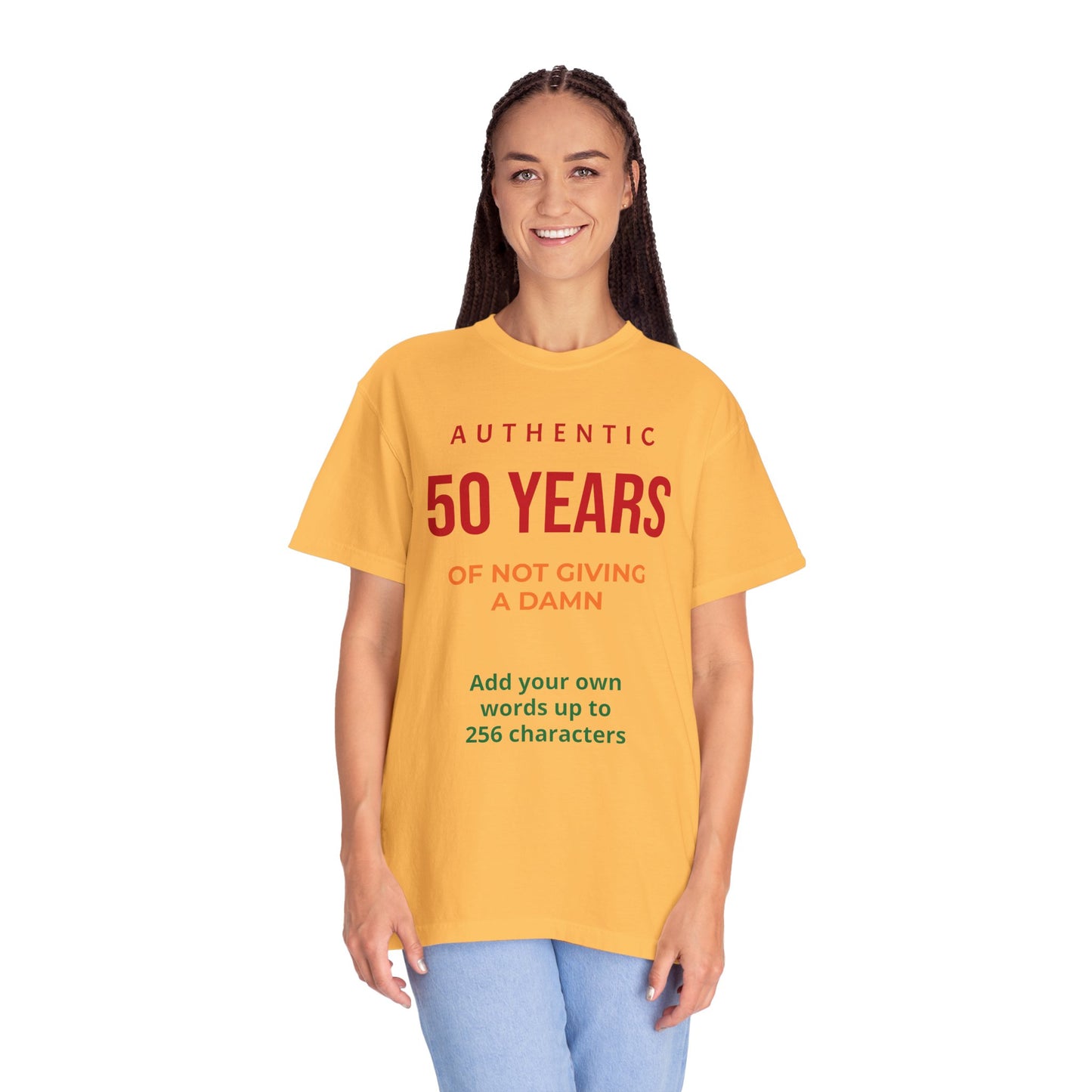 "Authentic 50 Years"  — "Print it your way" Personalized Graphic Tee