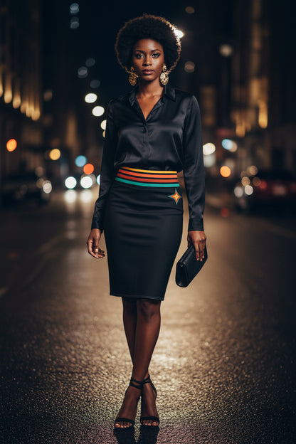 Coordinating "Accountability" Pencil Skirt (Black)
