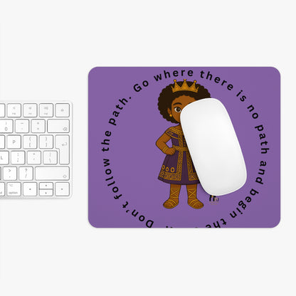 Afro Queen Mouse Pad — Inspiring Desk Mousepad for Black Girls