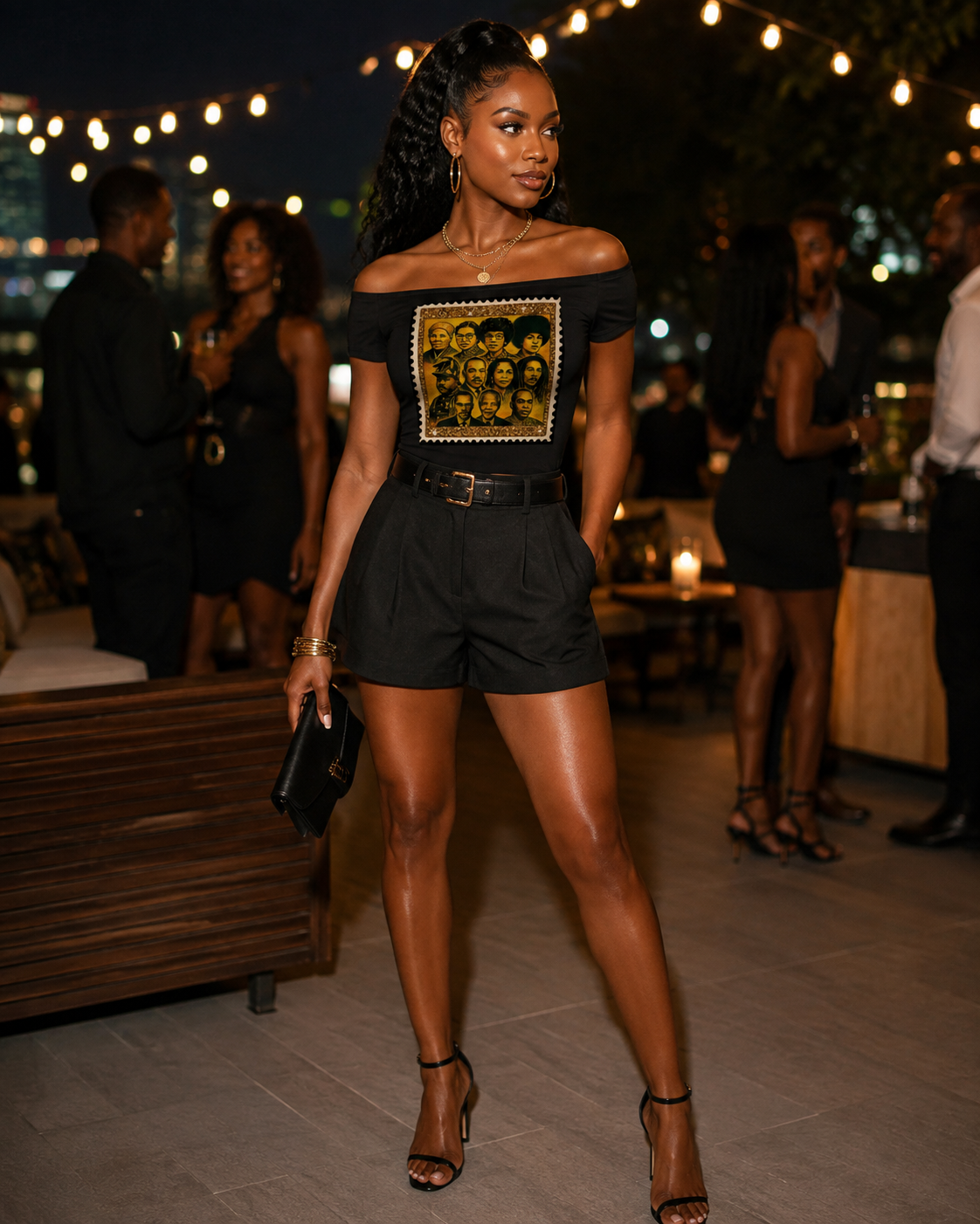 Iconic Heroes Off-the-Shoulder Tee