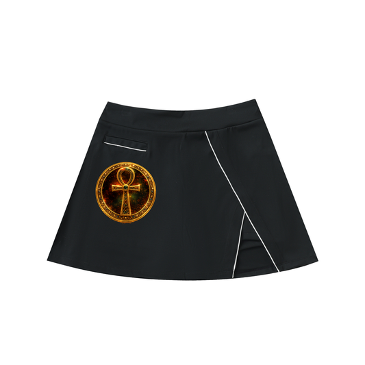 "Eternal Spirit" Ankh High-Waist A-Line Skirt