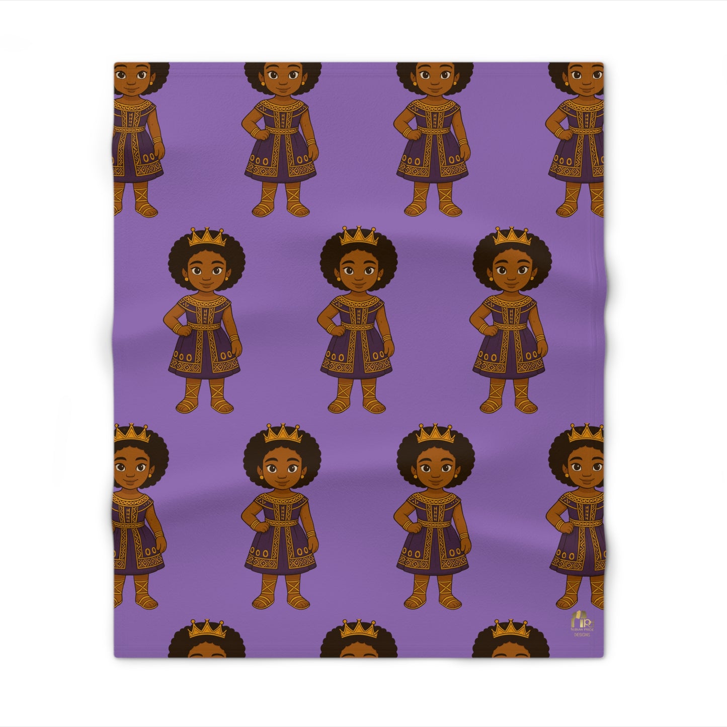“Little Queen” Fleece Throw Blanket – Soft, Playful, and Made for Black Infant Girls and Their Families