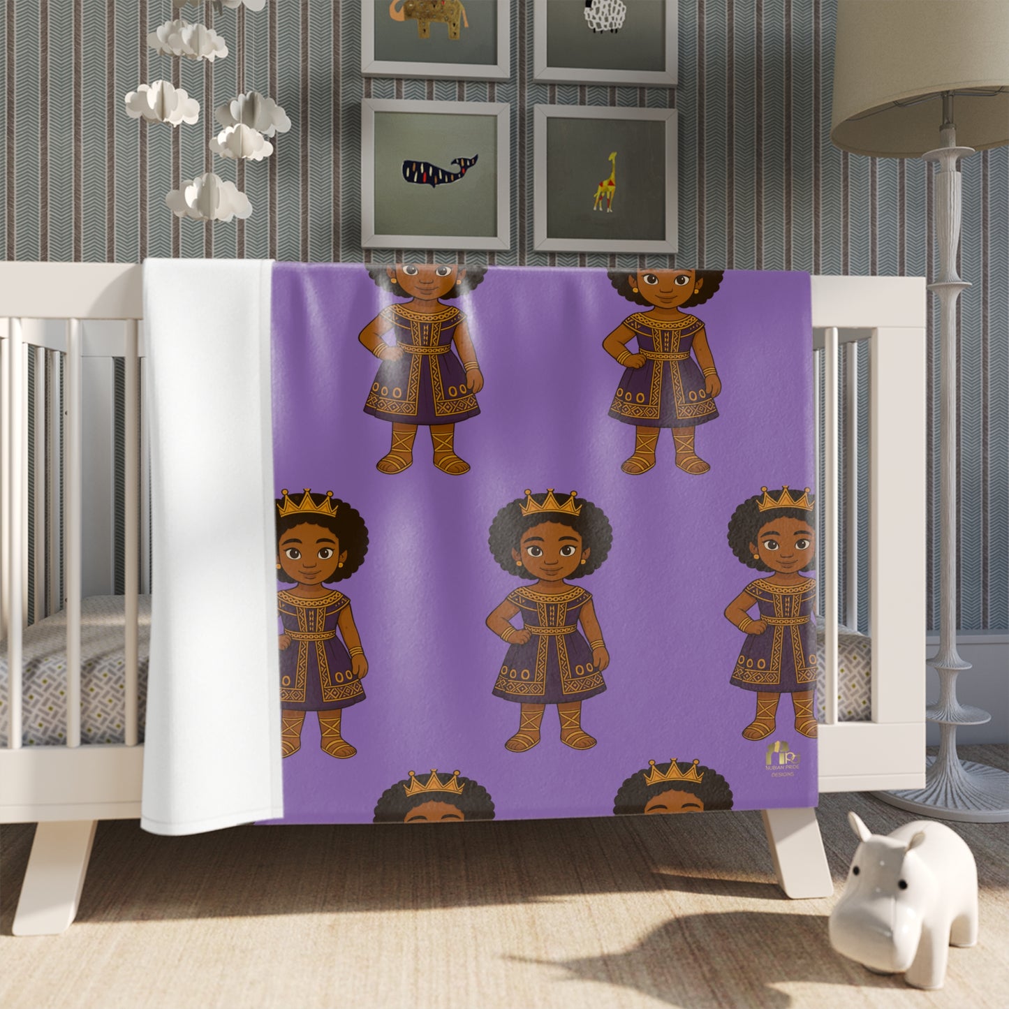 “Little Queen” Fleece Throw Blanket – Soft, Playful, and Made for Black Infant Girls and Their Families
