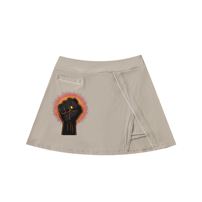 Rise Up A-Line Skirt - Orange Fist
