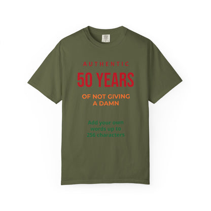 "Authentic 50 Years"  — "Print it your way" Personalized Graphic Tee