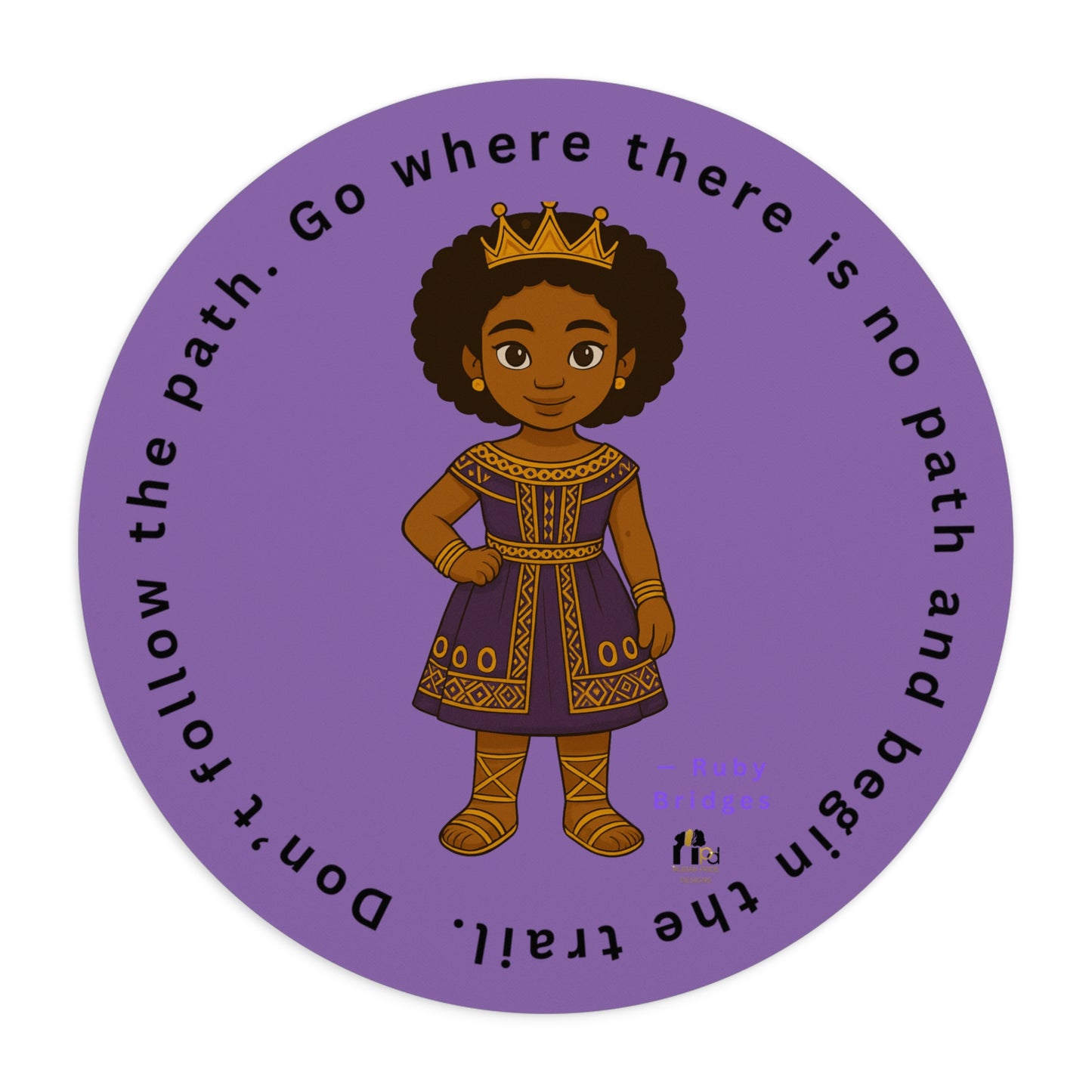 Afro Queen Mouse Pad — Inspiring Desk Mousepad for Black Girls