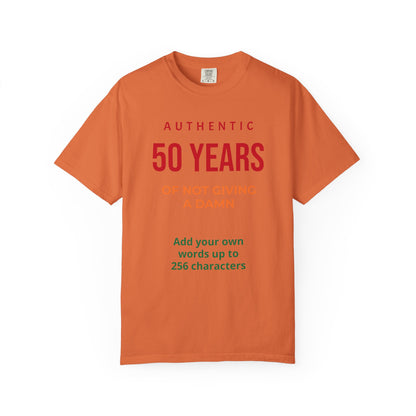 "Authentic 50 Years"  — "Print it your way" Personalized Graphic Tee