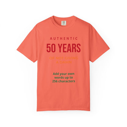 "Authentic 50 Years"  — "Print it your way" Personalized Graphic Tee