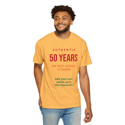 "Authentic 50 Years"  — "Print it your way" Personalized Graphic Tee