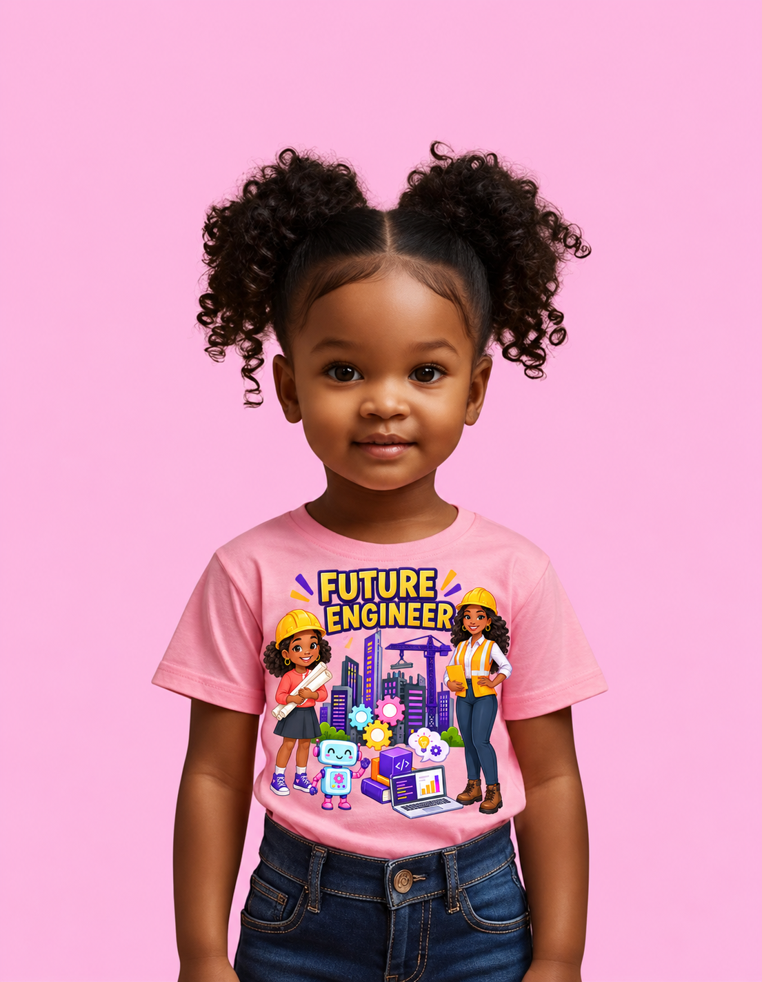 Future Engineer Short Sleeve Baby Jersey Tee for Girls