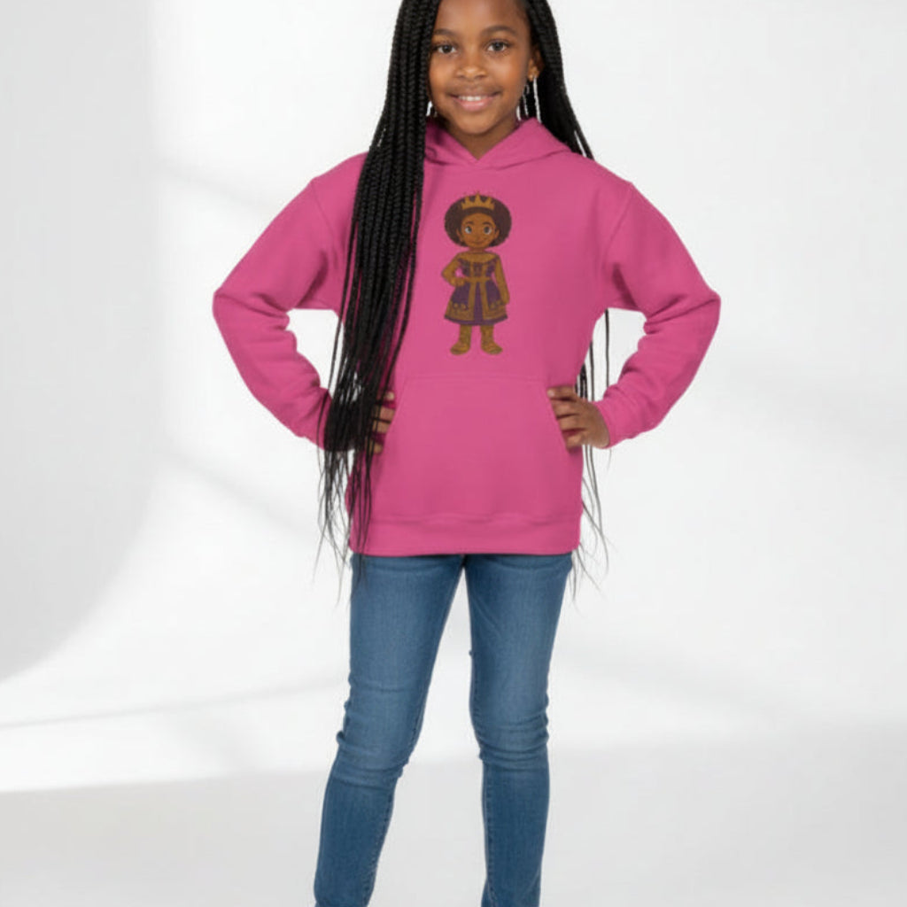 Young Queen – Girl's Empowerment Youth Hoodie